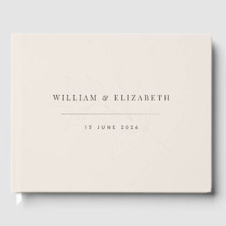 Minimalistische botanische Hochzeit | Sanftes Bei Gästebuch