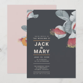 Minimalistische botanische Hochzeitseinladung Einladung