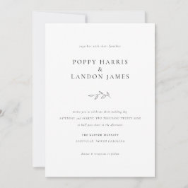 Minimalistische botanische Hochzeitseinladung Einladung