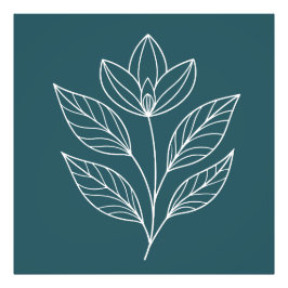 Minimalistische botanische Kunst Fotodruck