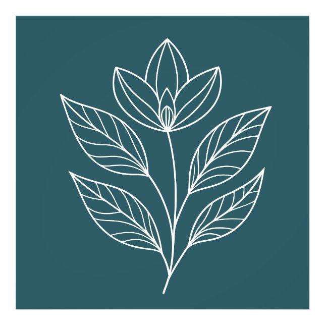 Minimalistische botanische Kunst Fotodruck (Vorne)