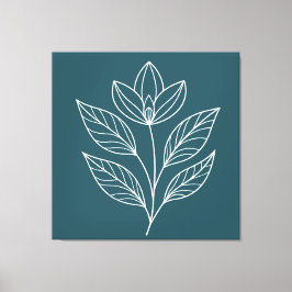 Minimalistische botanische Kunst Leinwanddruck