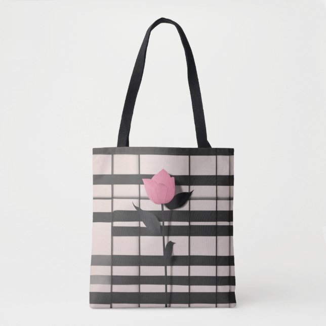 Minimalistische Botanische Kunst Tasche (Vorderseite)