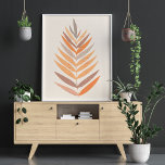 Minimalistische botanische Leaf-neutrale Erdtöne Poster<br><div class="desc">Einfache botanische Malerei in erdigen neutralen Tönen aus Orange,  Taupe und Pfirsich.</div>