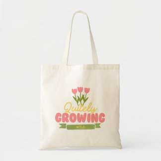 Minimalistische botanische Leinwand-Tasche Tragetasche