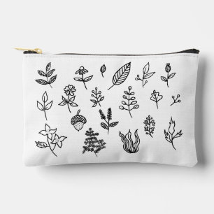 Minimalistische botanische Line-Art-Sammlung Zubehörtasche