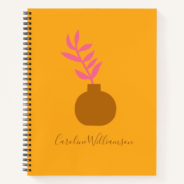 Minimalistische botanische Pflanze Notizbuch (Vorderseite)