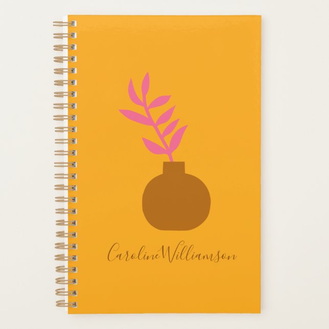 Minimalistische botanische Pflanze Planer (Vorderseite)