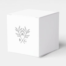 Minimalistische Botanische Rustikale Monogramm-Hoc