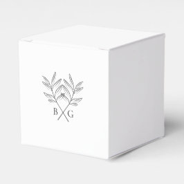 Minimalistische Botanische Rustikale Monogramm-Hoc Geschenkschachtel