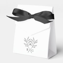 Minimalistische Botanische Rustikale Monogramm-Hoc Geschenkschachtel