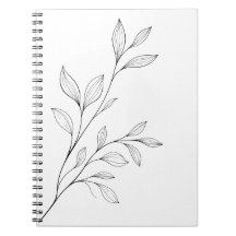 Minimalistische botanische schwarze Linienkunst