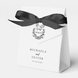 Minimalistische Botanische Tauben Elegante Schrift Geschenkschachtel