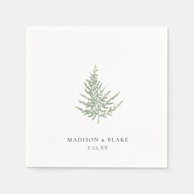 Minimalistische Botanische Wassernutzung Serviette (Vorderseite)