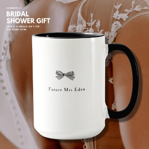 Minimalistische Bow Brautparty Geschenkidee Tasse