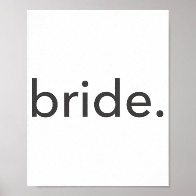 Minimalistische Braut. Minimal Poster (Vorne)