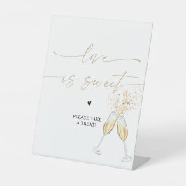 Minimalistische Brautparty-Liebe-ist-süß-Schild Sockelschild