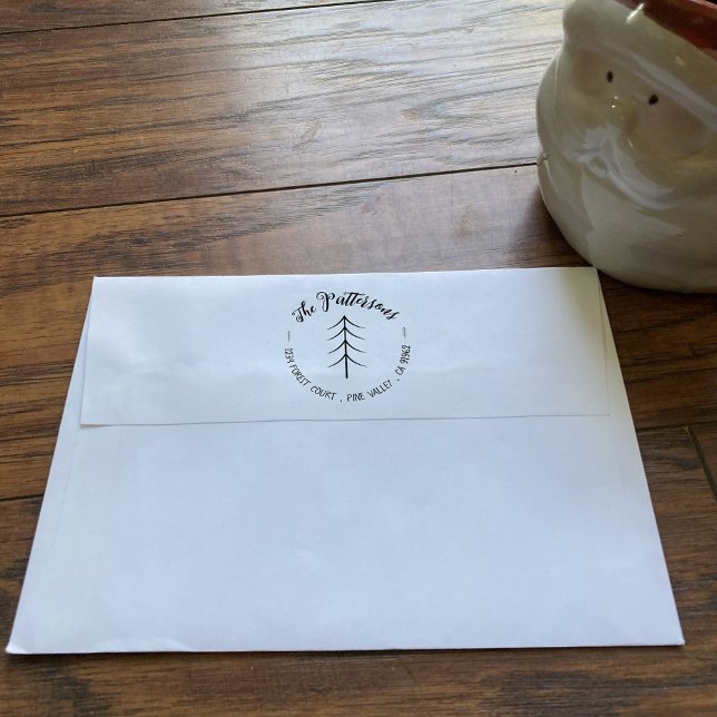 Minimalistische Briefmarke aus Fiberbaum Gummistempel (Von Creator hochgeladen)