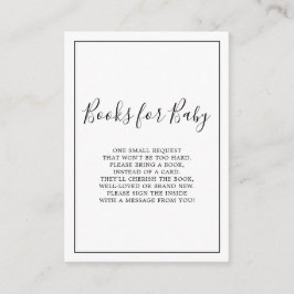 Minimalistische Bücher für Babyduschkarte Begleitkarte
