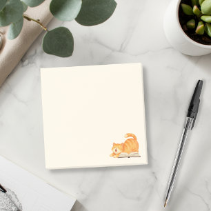 Minimalistische Bücherliebhaber-Gatzin Post-it Klebezettel