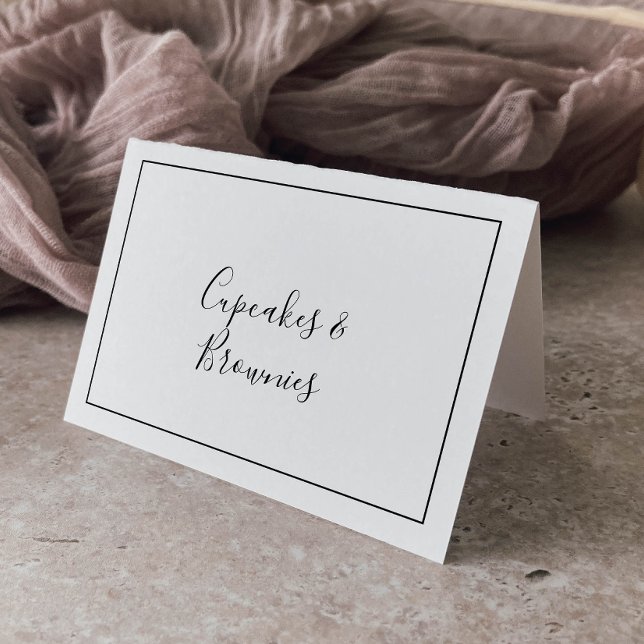 Minimalistische Buffet-Lebensmitteletiketten Tischnummer (Von Creator hochgeladen)