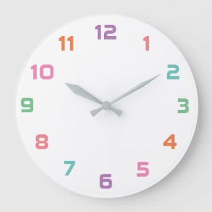 Minimalistische bunte Wand-Uhr Große Wanduhr