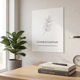 Minimalistische Büro-Kunst für Unternehmensschätzu Poster