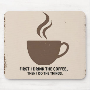 Minimalistische „But First, Coffee“-Mauspad – Styl Mousepad