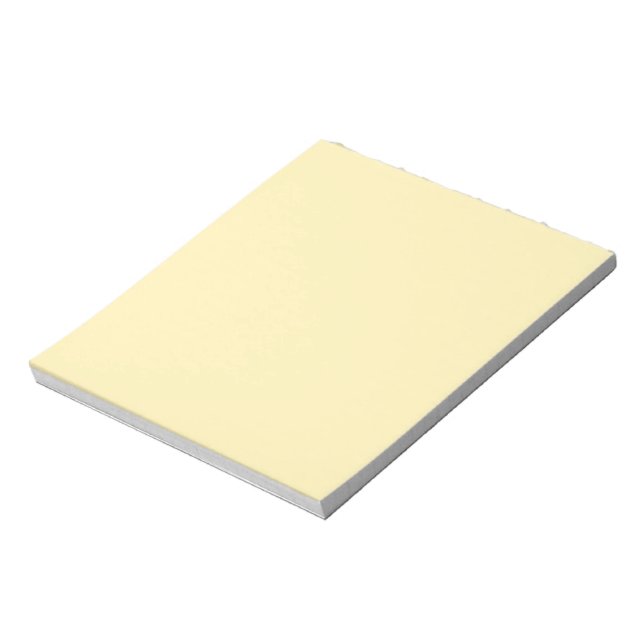 Minimalistische Butter Gelb schlichte Vollpastete Notizblock (Rotiert)
