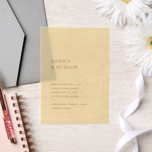 Minimalistische Buttergelbe Moderne Hochzeit