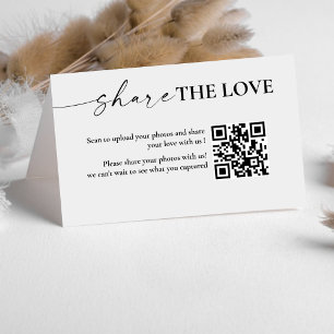Minimalistische Capture The Love QR-Code-Faltkarte