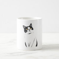 Minimalistische Cat Line Art Tasse - Elegant & mod