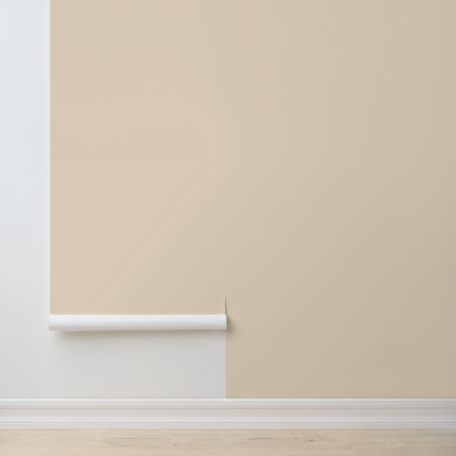 Minimalistische Champagnercreme schlicht Tapete (Anwendung)