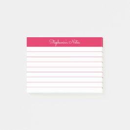 Minimalistische Cherry Red Linde Personalisiert Post-it Klebezettel