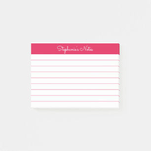 Minimalistische Cherry Red Linde Personalisiert Post-it Klebezettel