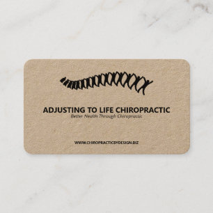 Minimalistische Chiropraktikum-Logo-Visitenkarte Visitenkarte