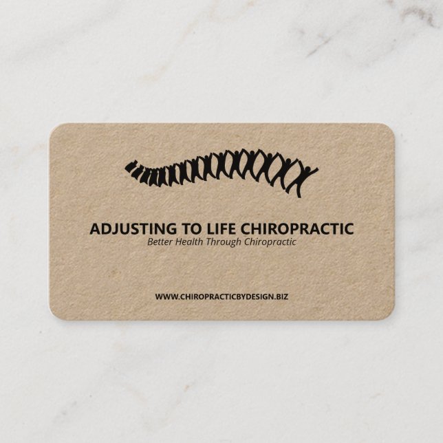 Minimalistische Chiropraktikum-Logo-Visitenkarte Visitenkarte (Vorderseite)