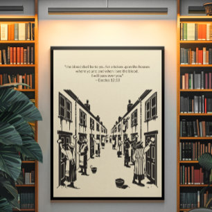 Minimalistische Christliche Wall Art - Bibelverse  Poster