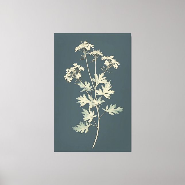 Minimalistische Cilantro-Blätter Leinwanddruck (Vorderseite)