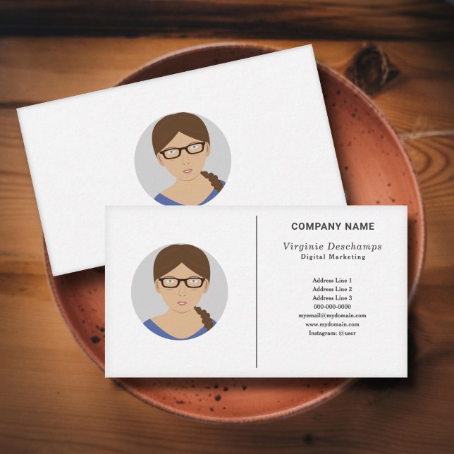 Minimalistische Circle Foto Business Card Visitenkarte (Minimalist Circle Photo Business Card)