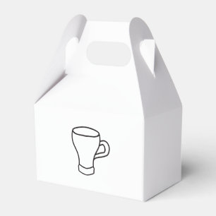Minimalistische Coffee Line Art-Geschenk Geschenkschachtel