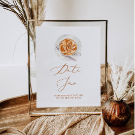 Minimalistische Coffeeshretideen. Datum jar Poster