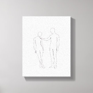 Minimalistische Continuous Line Kunst - Abstrakte Leinwanddruck