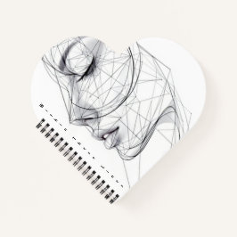 Minimalistische Continuous-Line-Kunst Notizbuch
