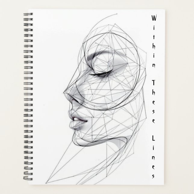 Minimalistische Continuous-Line-Kunst Planer (Vorderseite)