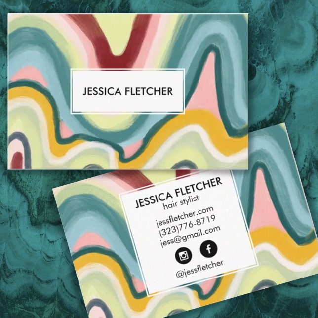 Minimalistische Coole Streifen Visitenkarte (Von Creator hochgeladen)