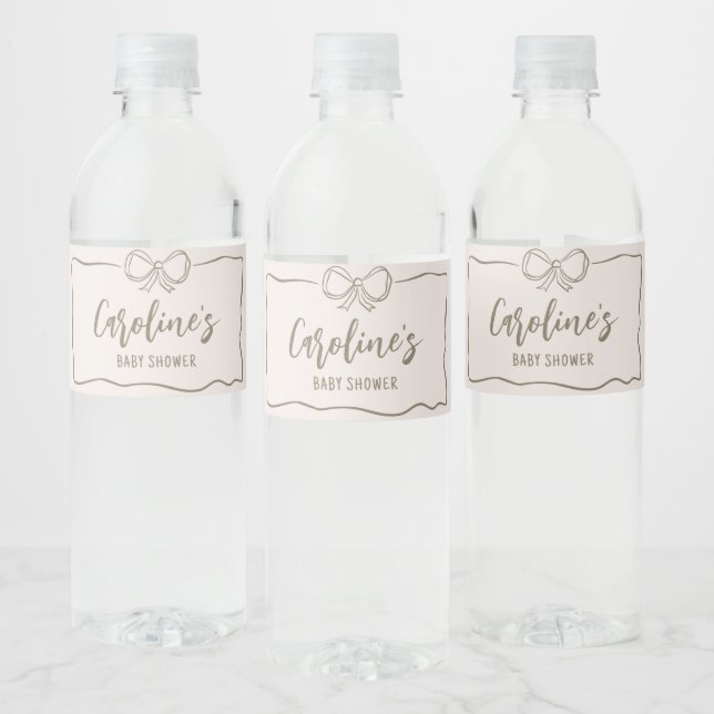 Minimalistische Coquette Babydusche (Flaschen)