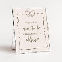 Minimalistische Coquette Babydusche