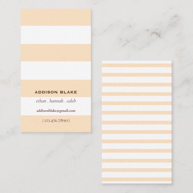 Minimalistische Creme aus einfachen, klassischen S Visitenkarte (Vorne/Hinten)