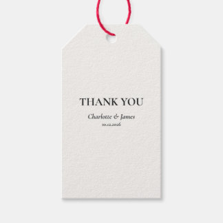 Minimalistische cremefarbene Hochzeitsgeschenk-Anh Geschenkanhänger